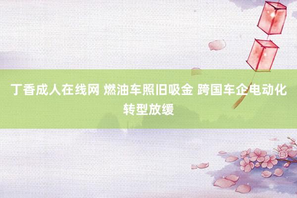 丁香成人在线网 燃油车照旧吸金 跨国车企电动化转型放缓