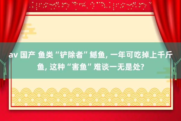 av 国产 鱼类“铲除者”鱤鱼， 一年可吃掉上千斤鱼， 这种“害鱼”难谈一无是处?