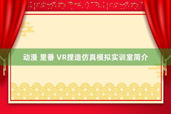 动漫 里番 VR捏造仿真模拟实训室简介