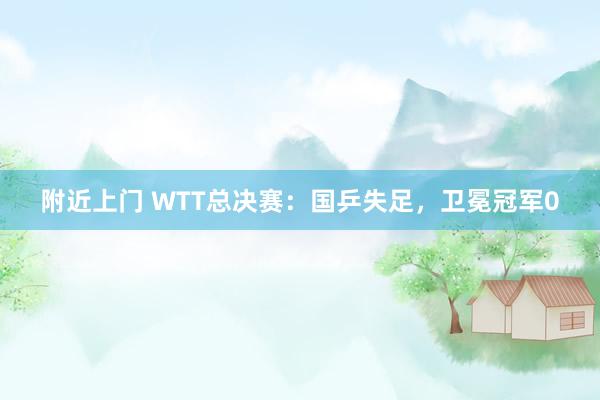 附近上门 WTT总决赛：国乒失足，卫冕冠军0