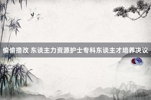 偷偷撸改 东谈主力资源护士专科东谈主才培养决议