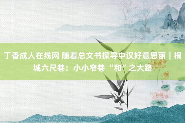 丁香成人在线网 随着总文书探寻中汉好意思丽｜桐城六尺巷：小小窄巷 “和”之大路