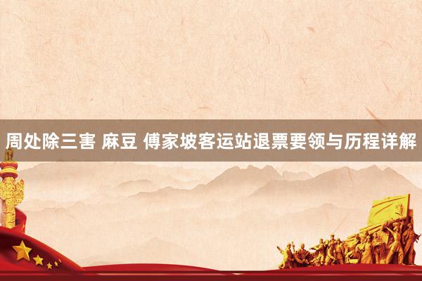 周处除三害 麻豆 傅家坡客运站退票要领与历程详解