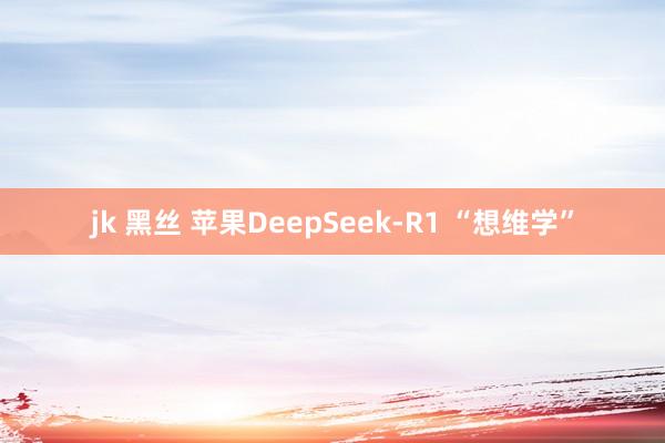jk 黑丝 苹果DeepSeek-R1 “想维学”