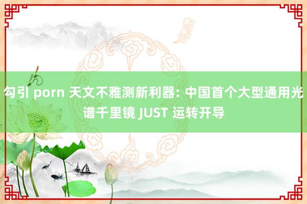勾引 porn 天文不雅测新利器: 中国首个大型通用光谱千里镜 JUST 运转开导